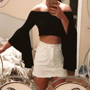 LF bell sleeve crop top
